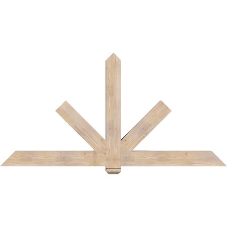Ekena Millwork Kennewick Smooth Timber Gable Bracket, Douglas Fir, 84"W x 42"H x 5 1/2"D x 5 1/2"F, 12/12 Pitch GBW084X42X0606KEN00SDF